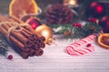 Christmas Holidays Composition Cinnamon