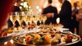 Christmas holidays and New Year celebration, dinner table and guests at a luxury English styled restaurant or hotel, Christmas