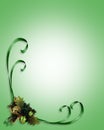 Christmas Holly Border corner design Christmas Holly Border corner design