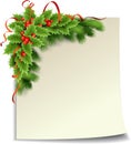 Christmas holly decoration with paper Royalty Free Stock Photo