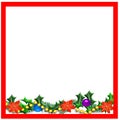 Christmas holly frame