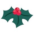 Christmas holly leaf icon Vector Royalty Free Stock Photo