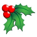Christmas holly ornament Royalty Free Stock Photo