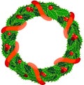 Christmas holly wreath