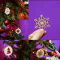 Christmas home made ornaments Royalty Free Stock Photo