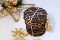 Christmas homemade chocolate cookies Royalty Free Stock Photo