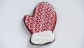 Christmas homemade cookie, Santas Glove, gingerbread on white background