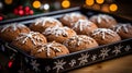 Christmas Homemade Cookies in a Box. AI