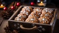 Christmas Homemade Cookies in a Box. AI