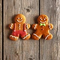 Christmas homemade gingerbread man cookies Royalty Free Stock Photo