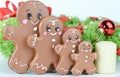 Christmas homemade gingerbread men cookies Royalty Free Stock Photo