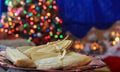 Christmas homemade tamales Royalty Free Stock Photo