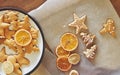 Christmas honey biscuits with orange