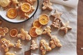 Christmas honey biscuits with orange