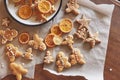 Christmas honey biscuits with orange