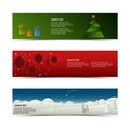 Christmas horizontal banner template