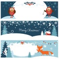 Christmas horizontal banners Royalty Free Stock Photo