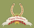 Christmas horseshoe background Royalty Free Stock Photo