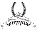 Christmas horseshoe background Royalty Free Stock Photo