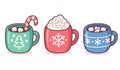 Christmas hot drink cup set