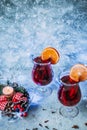 Christmas hot mulled wine Royalty Free Stock Photo