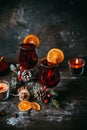 Christmas hot mulled wine Royalty Free Stock Photo