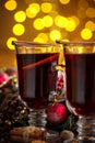 Christmas hot mulled wine Royalty Free Stock Photo