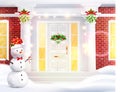 Christmas House Front Composition Royalty Free Stock Photo