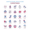 Christmas icon Dusky Flat color - Vintage 25 Icon Pack Royalty Free Stock Photo