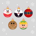 christmas icon objek ball vector object Royalty Free Stock Photo