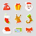 Christmas Icon Set Collection Vector. cartoon. New year traditional symbols. icons objects. Isolated