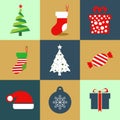 Christmas icon set colured icons