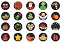 Christmas icon set. Vector illustration decorative background design Royalty Free Stock Photo