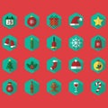 Christmas icon set. Vector illustration decorative background design Royalty Free Stock Photo