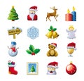 Christmas icons Royalty Free Stock Photo