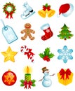 Christmas icons Royalty Free Stock Photo