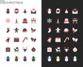 Christmas icons light and dark theme