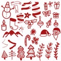Christmas Icons and Objects Collection. Detailed