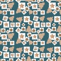 Christmas icons Seamless pattern