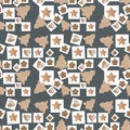 Christmas icons Seamless pattern