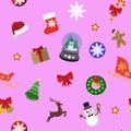 Christmas icons Set Royalty Free Stock Photo