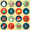 Christmas Icons set. Flat design. Vector Royalty Free Stock Photo