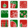 Christmas icons set. Royalty Free Stock Photo