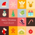 Christmas Icons set, vector.