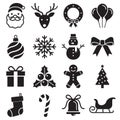 Christmas icons set. Vector illustrations. Royalty Free Stock Photo