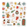 Christmas icons symbols vector set.