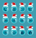 Christmas icons. Xmas sign for web sites. Royalty Free Stock Photo