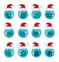 Christmas icons. Xmas sign for web sites. Royalty Free Stock Photo