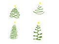 Set of christmas tree shapes