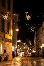 Christmas illuminated shopping street